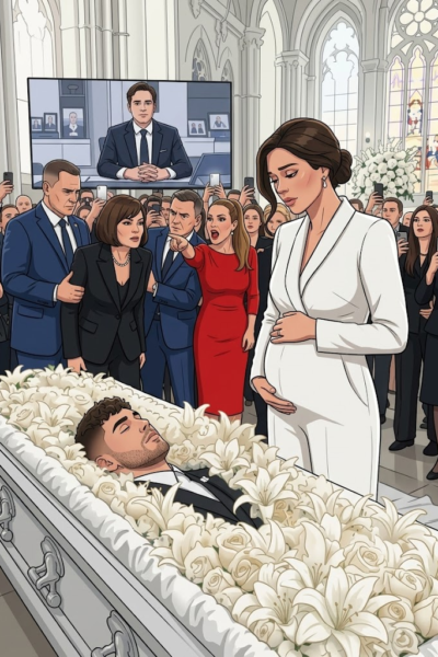 My husband had been in his coffin only a few hours when my mother-in-law demanded our house keys. “Pack your bags, incubator,” she sneered, tossing a f3ke paternity test onto the coffin. “My son’s millions belong to his real family.” My husband’s lawyer entered with a projector. Then my husband’s face appeared on screen, and his first sentence made my mother